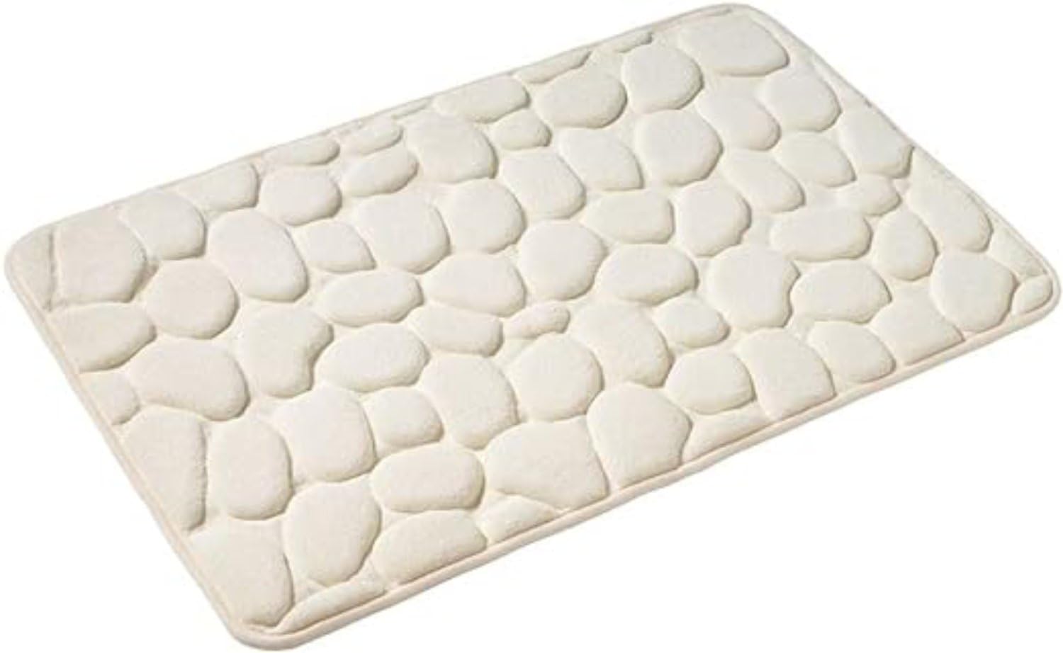 Krevia Absorbent Door Mat | Thickness Washable Non-Slip Carpet Absorbent Floor Doormat | Water Absorber Ideal Cobblestone designable Mat for Bathroom Kitchen (White)-image-49