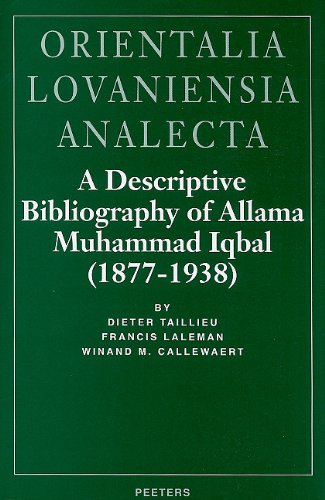 Peeters A Descriptive Bibliography of Allama Muhammad Iqbal