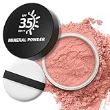 IONSGAKO Mineral Powder Blush for Cheeks, Loose Mineral Blush Powder, Lightweight Blendable, Buildable Coverage for Face Natural Base Makeup(03 Shine Rose)