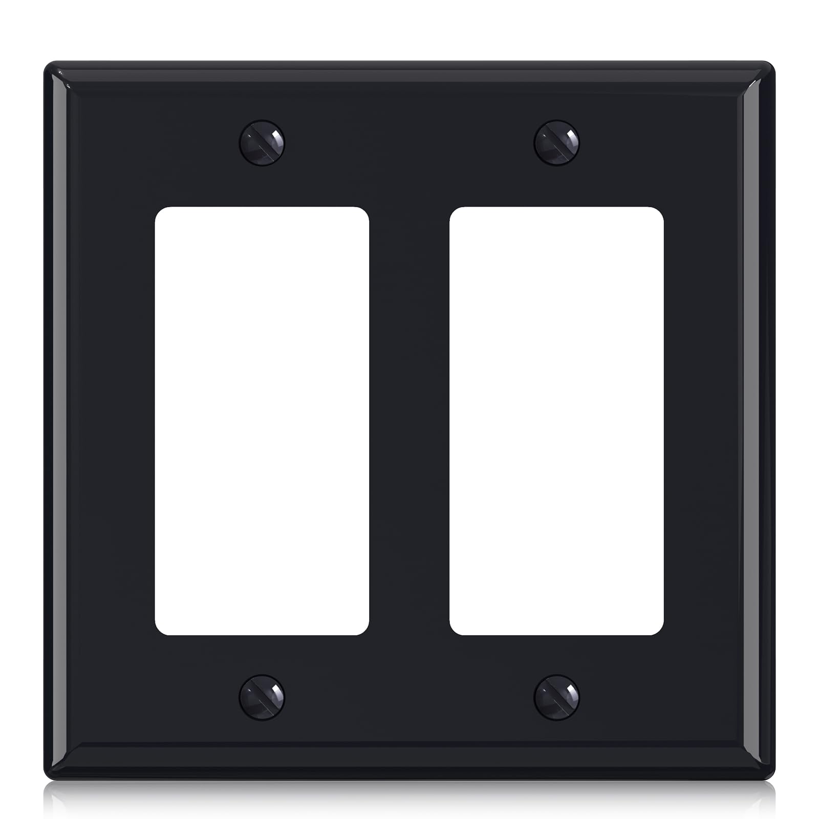 Decorative Wall Plates - Glossy Black (5 Pack) -18 Decorative Wall Plates - Glossy Black (5 Pack) -18
