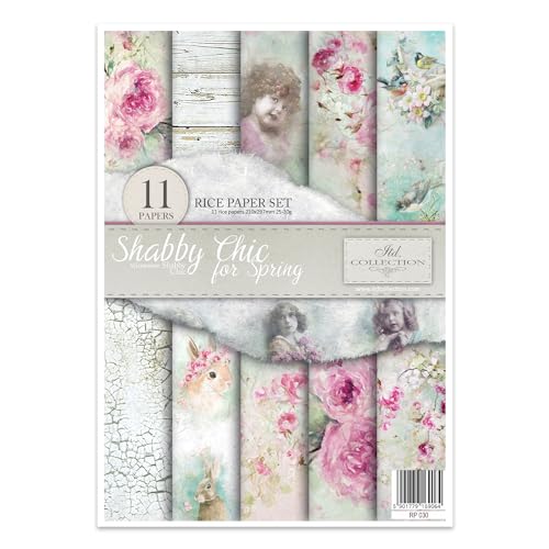 ITD Collection - Papel de arroz creativo A4 Decoupage Rice Paper