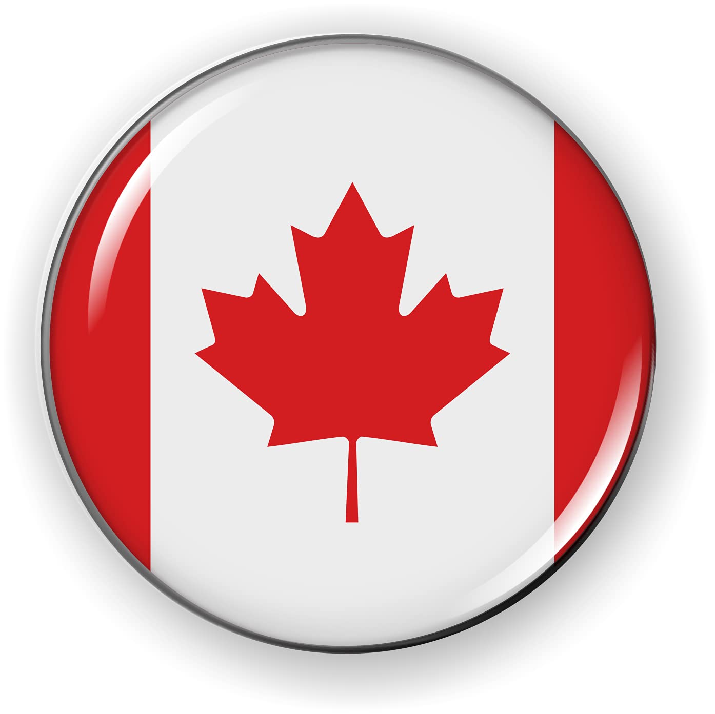 BestLicensePlateFrames Flag of Canada 3D Domed CAR Emblem Badge Sticker Round - Bild 16 von 18