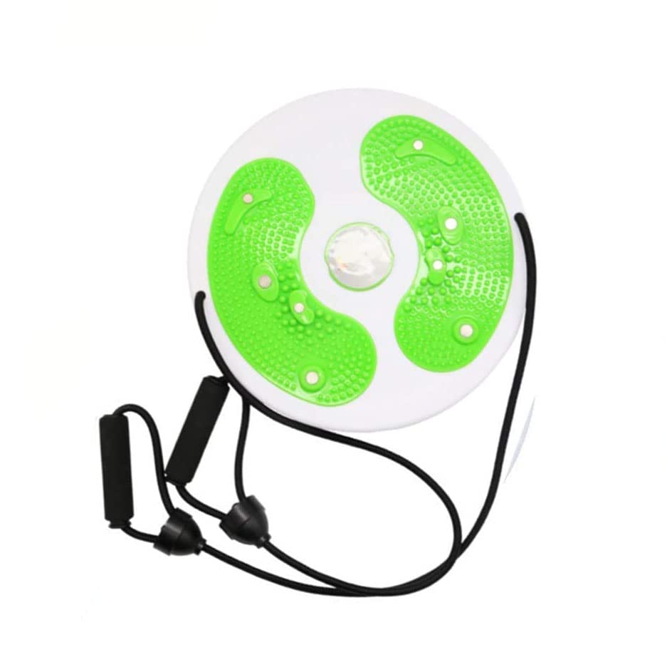 THE WHITE SHOP Twister Board for Exercise Waist Twisting Disc with 8 Magnets Fitness Twister with Handles Trims Waist Arms Hips and Thighs（Green)