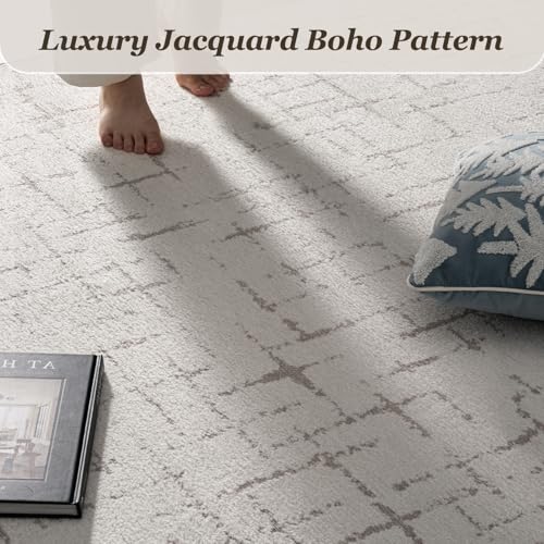 Engiw-Beige Neutral 5x7 Area Rug for Living Room Rug-Carpet Bedroom Rugs Textured Tufted J - image 5