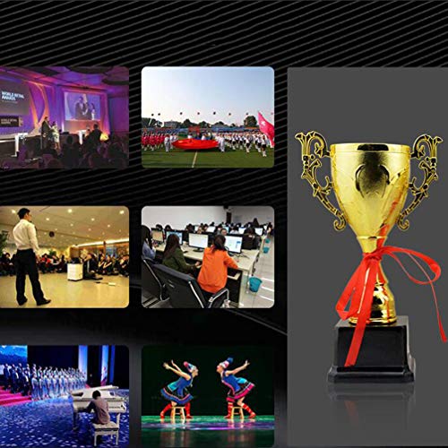 Liobo Troféu de Plástico de Troféu Dourado para Torneios Esportivos Competições Escolares Festas Jog