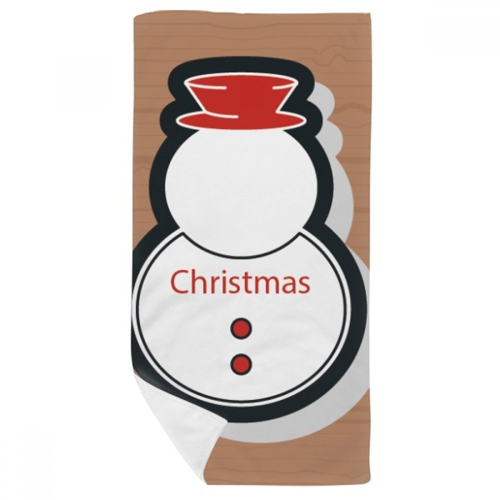 Débarbouillette de Noël Bonhomme de Neige serviette douce pour le visage