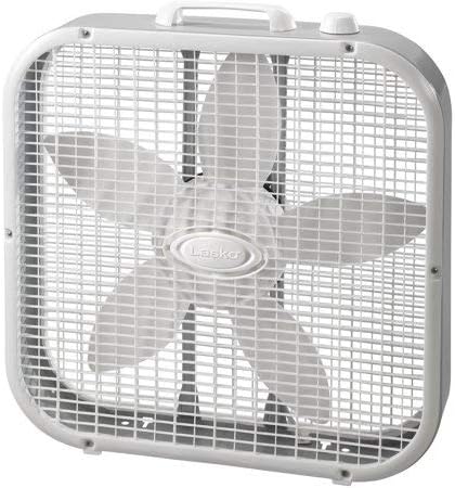 Lasko 20 inch Box Fan with, White