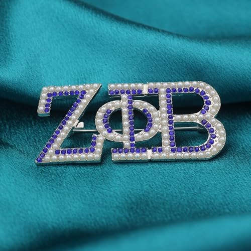 Image of Pearl ZPB Brooch Pin for Women ZPB Gift Greek Sorority Paraphernalia Gifts for Finer Women Jewelry 1920 Sisterhood Gift