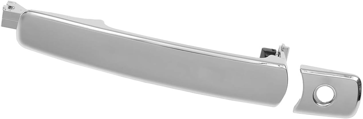 Exterior Chrome Door Handle Front Left Driver Side with Keyhole | Without Smart Key | for 2003-2008 Infiniti FX35 FX45, 2003-2007 Nissan Murano, 2008-2013 Rogue | Replaces# 80640-CA012, 80640CA012