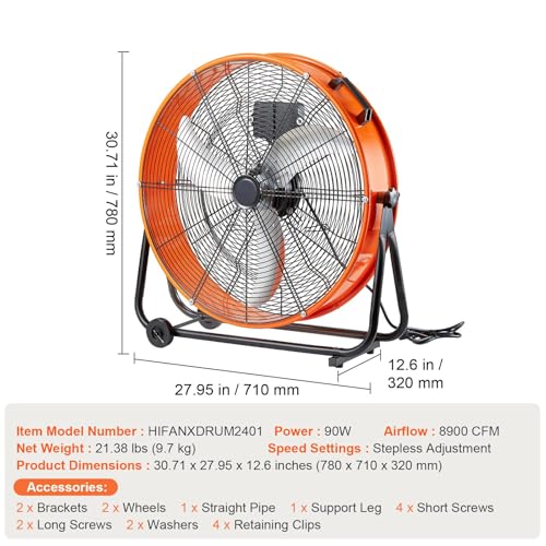 Ventilateur de sol robuste pour chasser la chaleur des hangars - 8