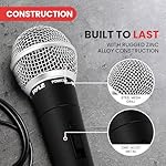 Pyle Professional Dynamic Vocal Microphone - Moving Coil Dynamic Cardioid Unidirectional Handheld Microphone with ON/OFF Switch Includes 15ft XLR Audio Cable to 1/4'' Audio Connection - PDMIC59 - Image 4
