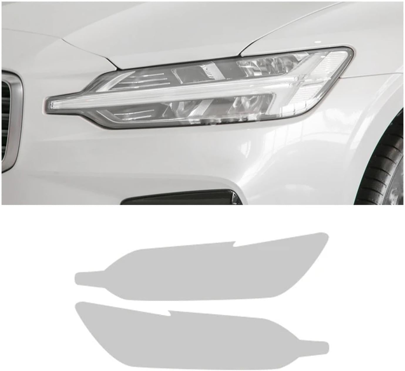 SamLng Car Front Light Film for V60 2019 2020 2021 Headlight Protection Sticker Car Front Headlamp Protection Film car Lights Film Headlight Anti-Scratch Non-Yellowing Protective Film