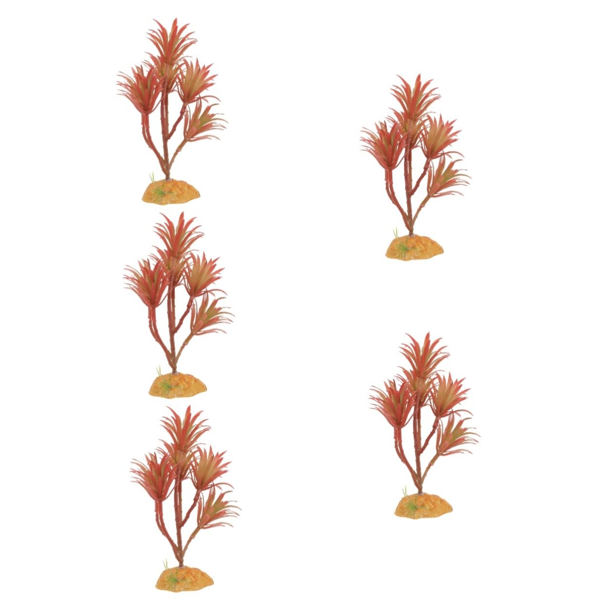 Toyvian 5 Pezzi Set di piante simulato Acquari piante acquatiche artificiali Foglie impostore betta pesce finta decorazione vegetale Piccole plastica