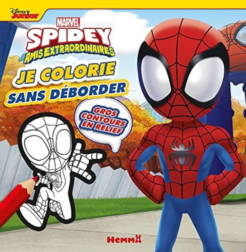 Marvel Spidey et ses amis extraordinaires - Je colorie sans déborder - Livre de coloriage avec bords en relief - Dès 3 ans