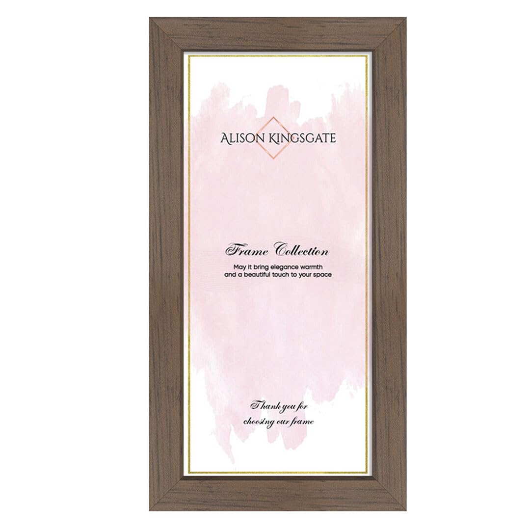 Alison Kingsgate Sleek Walnut 10X4 Picture Frame for Photo & Certificate