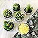 LA BELLEFÉE Tea lights Candles Gift Set, Cactus Terrarium Candle Delicate Succulent Handmade Cute Small Candles for Home Plant Gifts, Party Wedding Mothers Day Valentines Day Gifts Decoration(6 Packs)