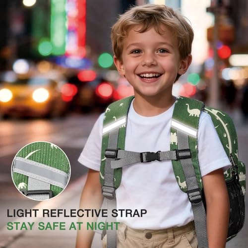 STEAMEDBUN Corduroy Kids Backpack for Boys Girls 3-8, Boys Backpack for Elementary Kindergarten - Checkered - Image 5
