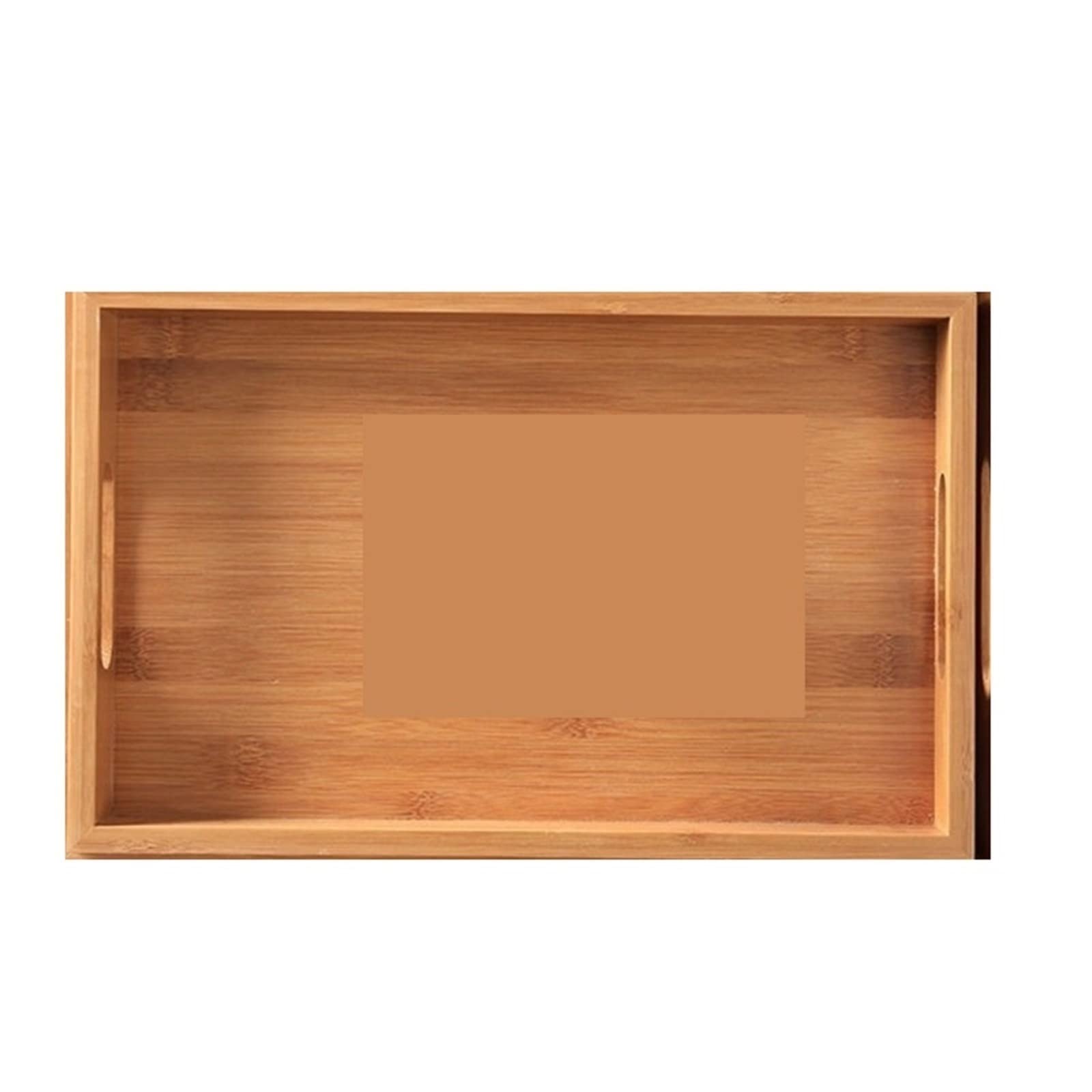 JINGYAN Breakfast Trays Rectangular bamboo tea tray, serving, solid wood hotel scene(M)
