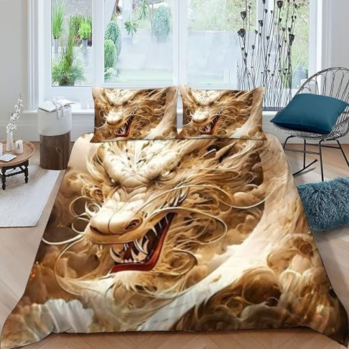 Housse de couette king size fermeture éclair microfibre lit 2 personnes - 3