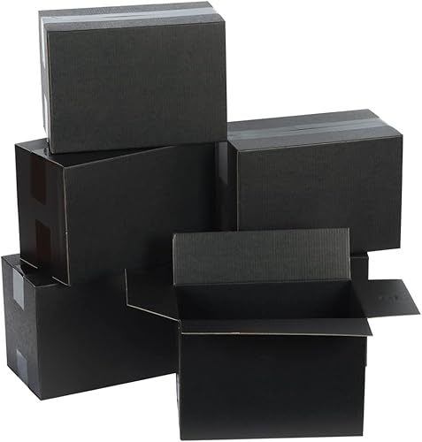 LSLPUOHA Cajas de envío de 10 x 6 x 7 pulgadas, pequeña caja de cartón corrugado para envío de negocios, embalaje en movimiento, negro (paquete de disponible en Yaxa Venezuela