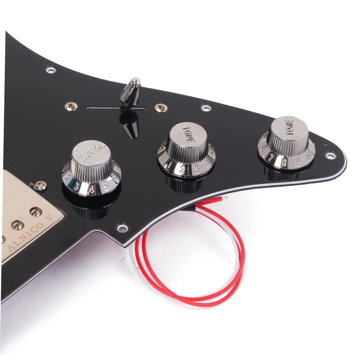 Battipenna per Chitarra Elettrica Nero 3 Strati Alnico