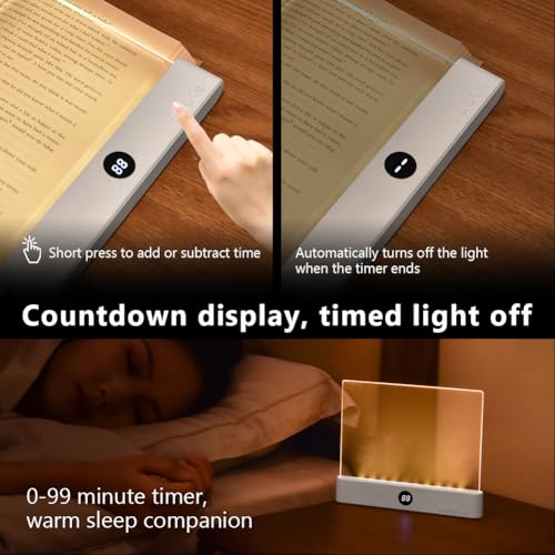 HOTUT Lightwedge Leselampe, tragbare Flaches Buchlicht zum Lesen im Bett bei Nacht, LED Buchlampe, Panel Book Light… – Ansicht 4