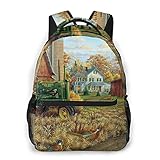 MEHRZWECK: Ein großartiger Rucksack zum Wandern, Camping, Reisen, Einkaufen, Schule, Outdoor-Aktivitäten oder zur Arbeit. Rucksack aus Canvas mit hoher Dichte, Rucksack, Büchertaschen，Dieser Rucksack ist für tolle Thanksgiving, Weihnachten, Geburtstag, Neujahr, für Männer, Frauen, Studenten und Menschen jeden Alters.