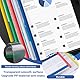 10 Kunststoff-A4-Berichtsmappen mit Schiebeleiste, A4-Bindehüllen, A4-Berichtshülle mit Clip für Schule und Büro
