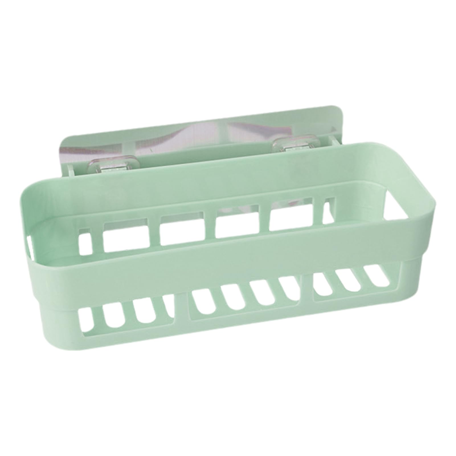 No Drill Shower Organizer - Adhesive Shower Storage Basket with Traceless Shelves Easy Install Caddy for Shampoo Soap
