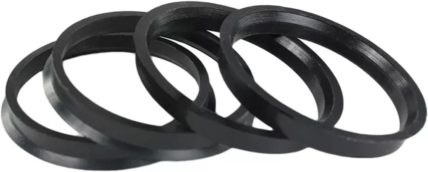 Wheel Spacers 4 Pcs 76.1-57.1 66.6 72.6 74.1mm Wheel Hub Centric Rings Wheel Rim Rings Spacer Black Plastic (76.1-66.6mm-4pcs)