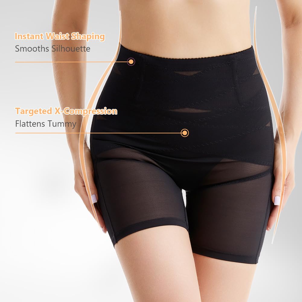 DiULi Damska bielizna wyszczuplająca, wysoka talia, wyszczuplające brzuch, body Shaper z nogawkami, mocno formujące majtki gorsetowe, ujędrniające ciało i oddychające