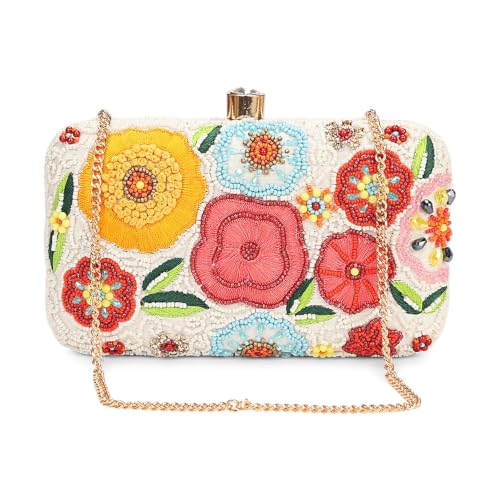 Image of LONGING TO BUY Hand Crafted Designer Box Clutch - Zari Embroidery For Women