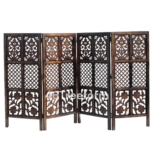 Image of Wooden Room Partition /Screen /Room Divider /Room Separator for Livng Room Bedroom Home Office Restarurant Hallway 20Inches Wide (4 Panel 4 Feet)