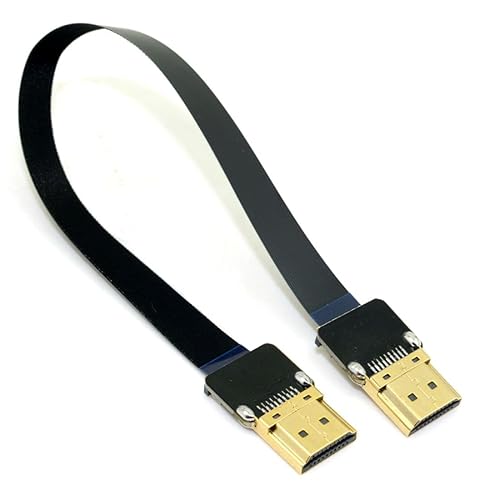 Vista 51 de chenyang CY 7.9 in FPV HDMI macho a 90 grados hacia abajo HDMI macho HDTV FPC cable plano para fotografía aérea multicoptero
