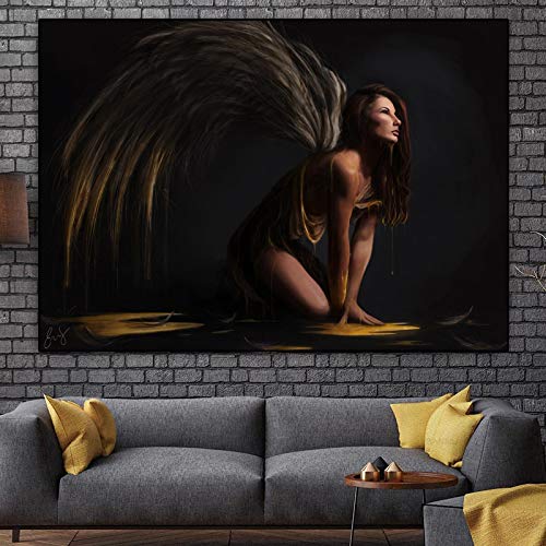Toile peinture portrait femme sexy pour habiller un grand mur de salon moderne