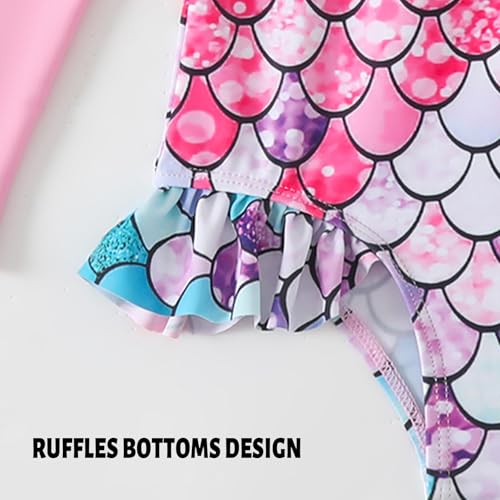 Kids Girls Swimsuit Long Sleeve One Piece Swimwear Zipper Bathing Suit UV Protection Rash Guard Swimming4