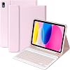 Apple iPad 11th Generation A16 11th10th.Case Mobax Turkish Keyboard Pink On with Case Wireless Keyboard compatible with Generation 10.9inc