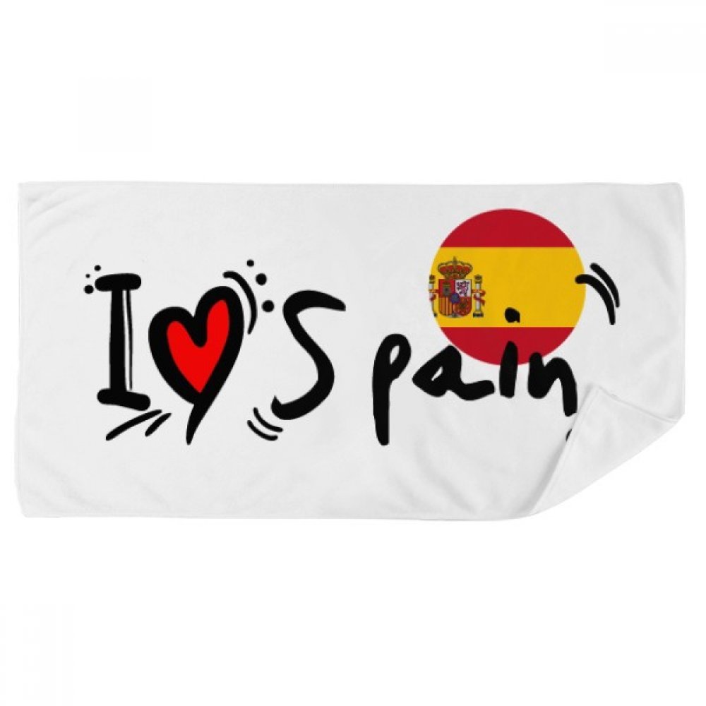 Serviette de bain J'aime l'Espagne gant de toilette compact 35x70cm résistant pour la peau