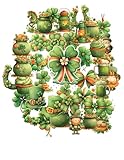 36 Handmade St Patricks Day Paddy Stickers Glossy Stickers for Journals, Scrapbooks, Laptops & Crafts