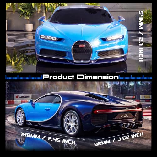 Image of BEZGAR 1:24 Official Licensed Bugatti Chiron Remote Control Car