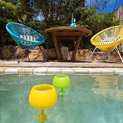 The Beach Glass - Original Floating Wine Glass - Acrylic And Shatterproof Beer, Cocktail, Drinking Cups For Pool, Beach, Camping And Outdoor Picnic Use -12 Oz (4 Pack: Clear, Teal, Pink, Blue) #TOP7