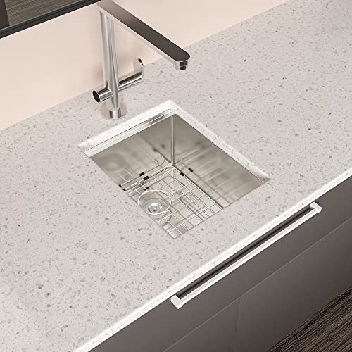 Undermount Bar Sink - Mocoloo 15X 19 Inch Single Bowl Undermount Kitchen Sink 16 Gauge Stainless Steel Bar Prep Workstation 10" Deep Sinks #TOP7