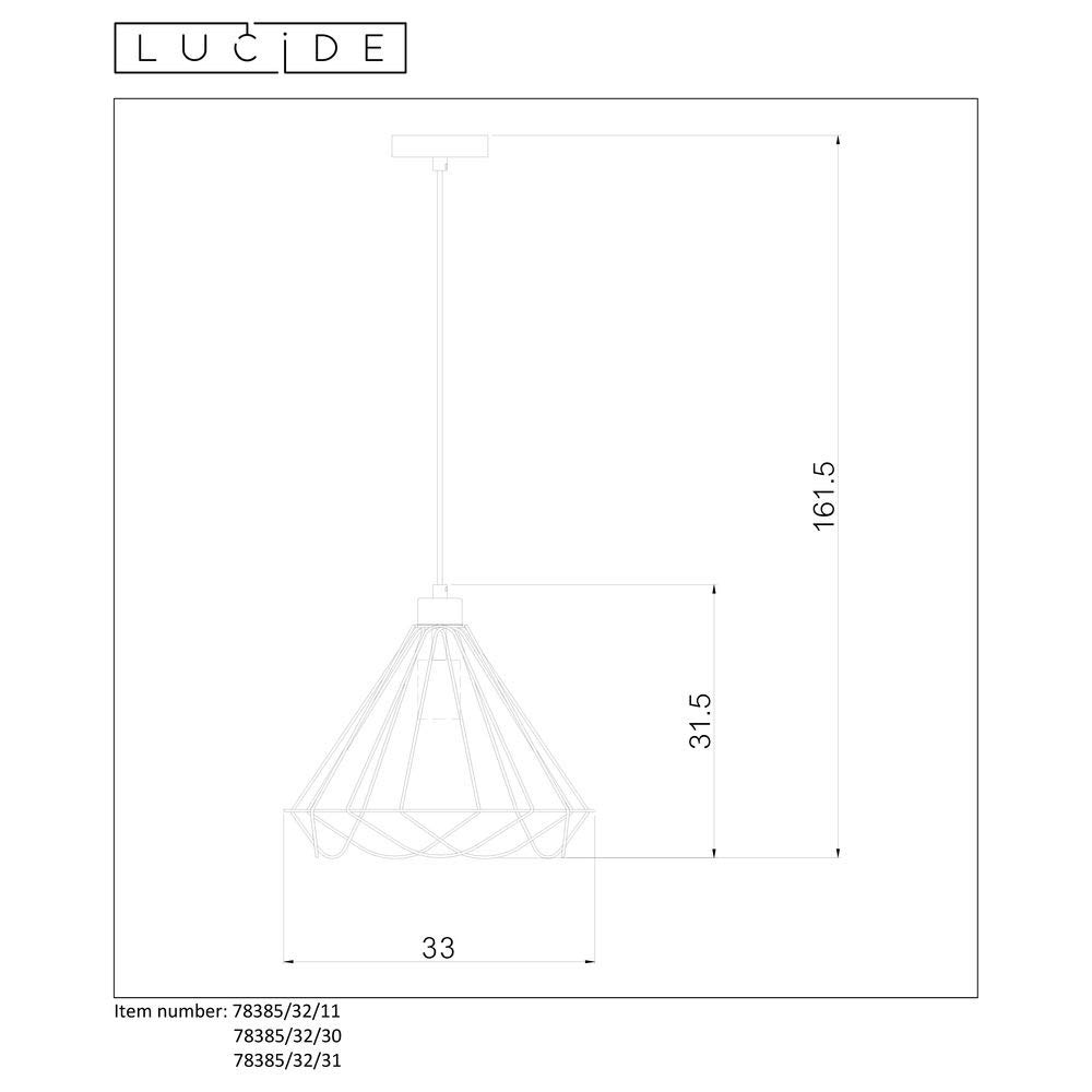 Lampada a sospensione Lindby Valeria, bianca, vetro, 40 cm, E27
