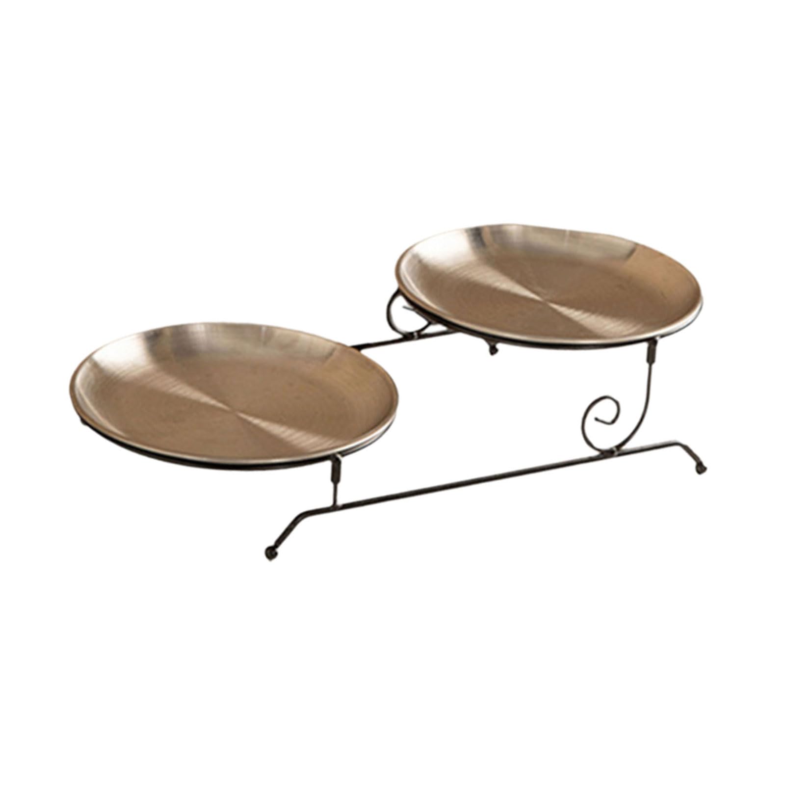 Tsophreniq Stylish Cake Serving Tray for Celebration and Gatherings Two Tiers Dessert Display Plate Birthday Party Snacks Holder Birthday Party Snacks Tray