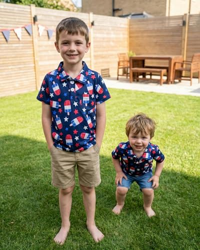 Image of Unique Baby Moisture Wicking Kids Polo Shirts for Toddler Boys Polo Shirt