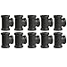 YaeTek Tee, Black, 1/2-Inch Cast Iron Malleable Pipe Fitting Class 150-10 Pack