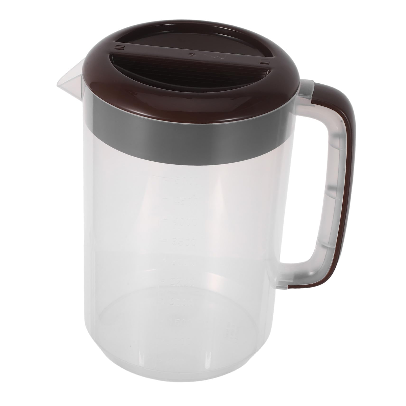PRETYZOOM Jarra de Agua Grande con Tapa y Asa Jarra con Escala para Bebidas Frías y Calientes Resistente Material PP Reforzado para Cocina y Nevera