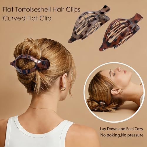 Set de 8 pinzas para cabello tortuga, variedad de tamaños miniatura 6