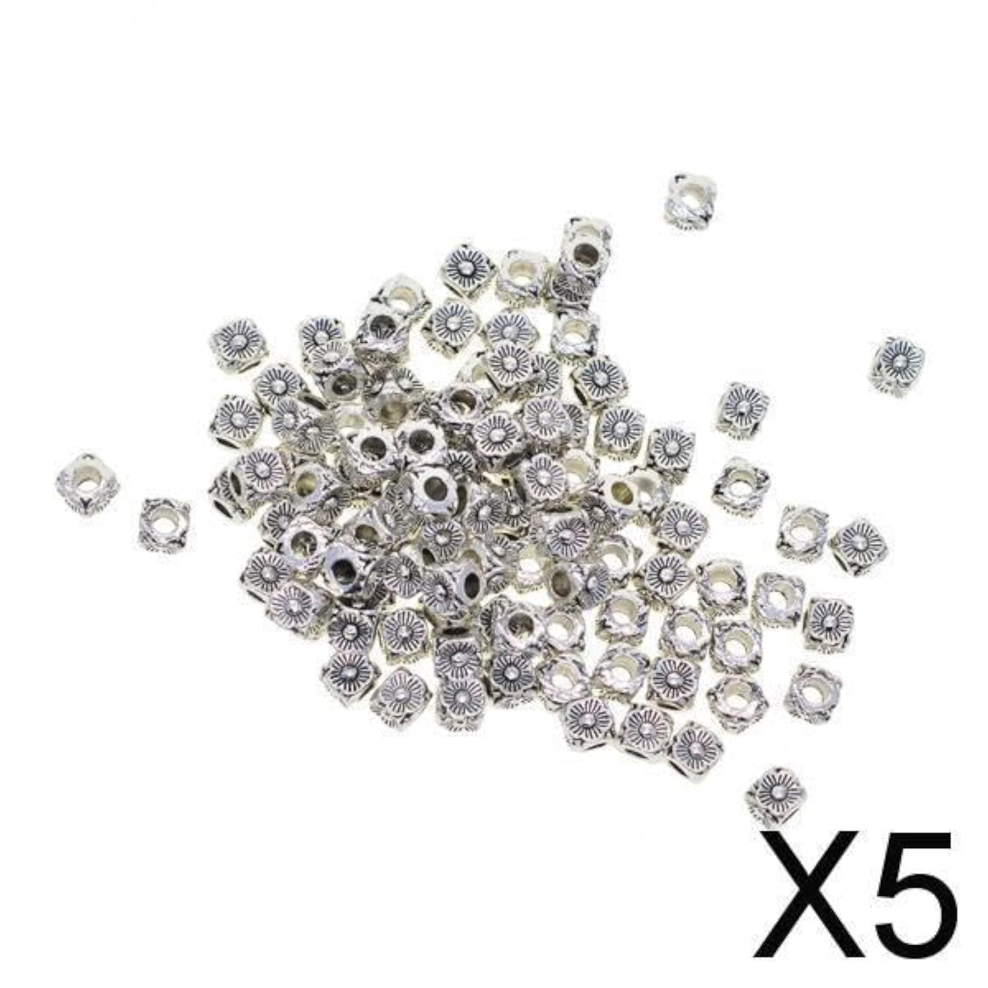 100 Pieces Tibetan Silver Daisy Spacer Beads for DIY Jewelry