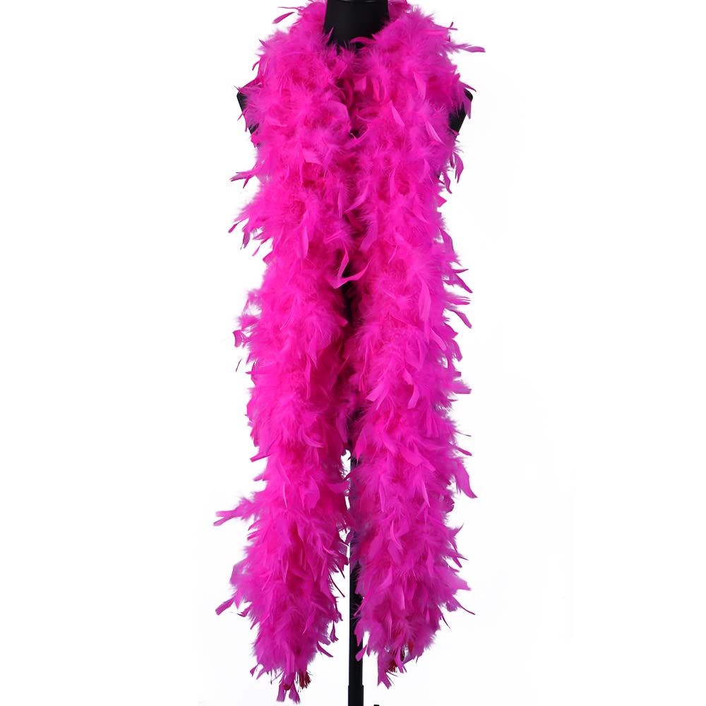 FEARAFTS Fluffy Marabou Feather Boa DIY Women Fancy Dress Decorations Turkey Feathers Boa for Crafts Accessories Christmas Carnival, Theatre Approx. 2 Meters Long - Approx.90 G
